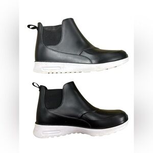 Ecco Black and White Rain Boots